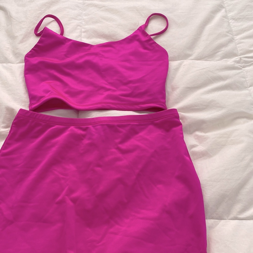 pink two piece set